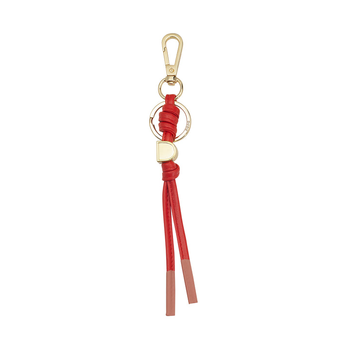 DUDU Portachiavi in Pelle Minimalista, Portachiavi per Uomo Donna con Moschettone e Anello, Design Minimal Compatto Leggero