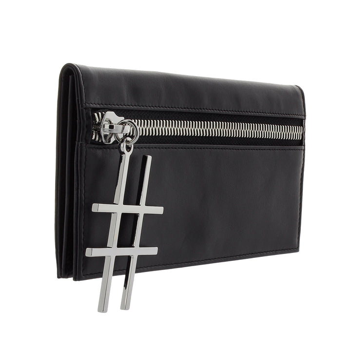 DUDU Portafoglio Donna Elegante in Pelle Sottile di Design con Cerniera e Porta Carte di credito
