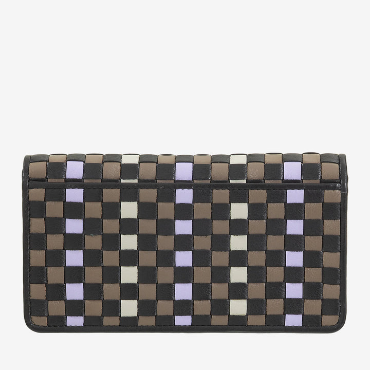 DUDU Portafoglio Donna Intrecciato in Vera Pelle – Portamonete con Zip, Porta Carte Banconote e Scomparti, Elegante Design Artigianale