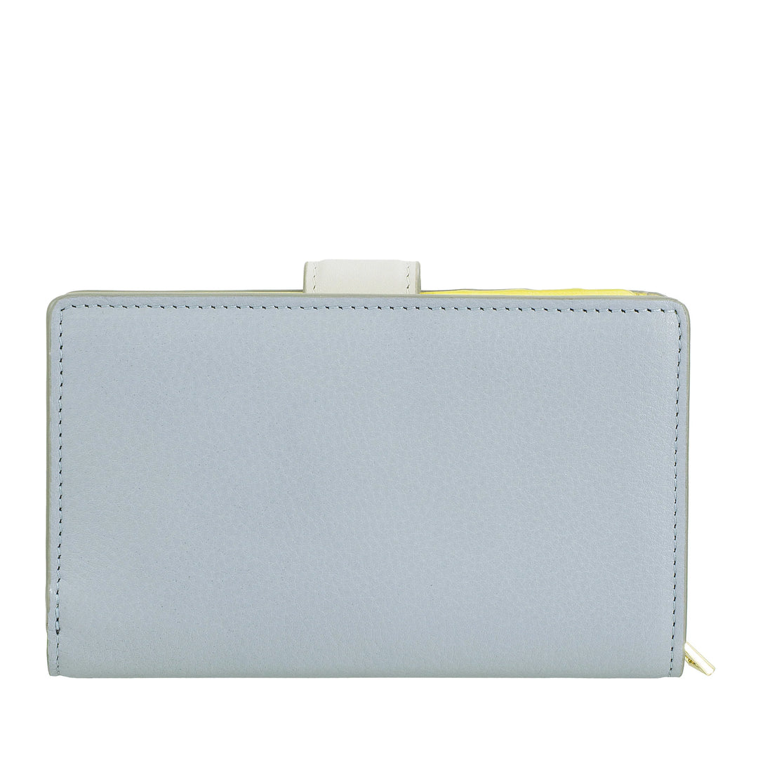DUDU Portafoglio Donna in Pelle con Portamonete con Zip e Porta Carte - Portafogli Donna Elegante e Funzionale per Tessere, Banconote e Monete