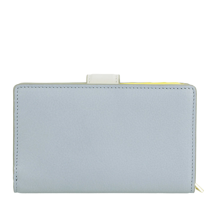 DUDU Portafoglio Donna in Pelle con Portamonete con Zip e Porta Carte - Portafogli Donna Elegante e Funzionale per Tessere, Banconote e Monete