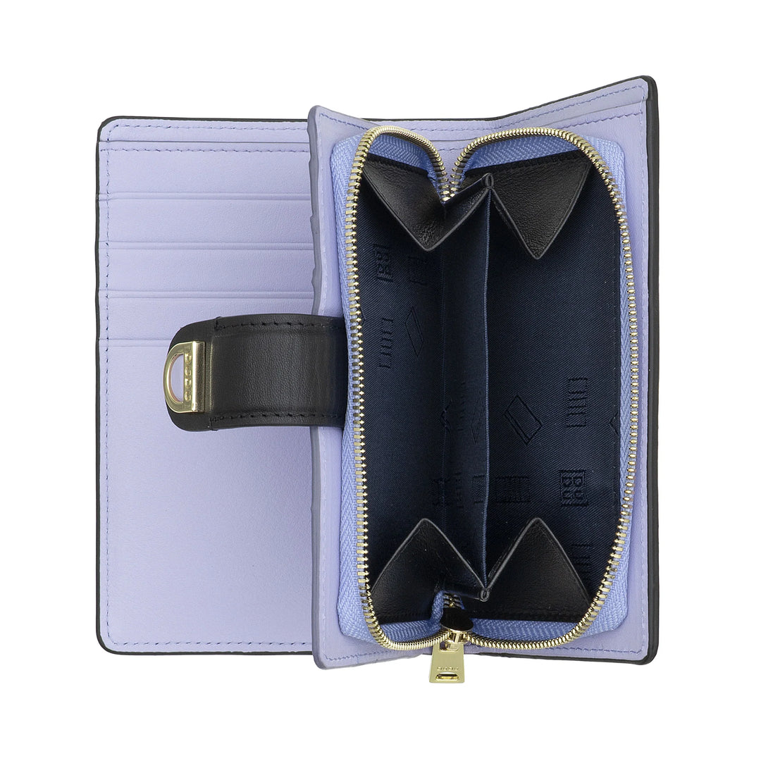 DUDU Portafoglio Donna in Pelle con Portamonete con Zip e Porta Carte - Portafogli Donna Elegante e Funzionale per Tessere, Banconote e Monete
