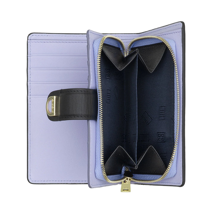 DUDU Portafoglio Donna in Pelle con Portamonete con Zip e Porta Carte - Portafogli Donna Elegante e Funzionale per Tessere, Banconote e Monete