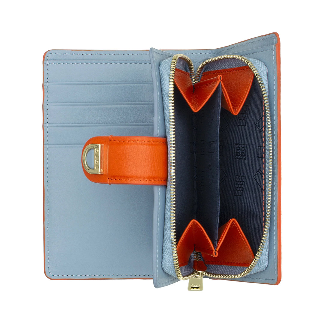 DUDU Portafoglio Donna in Pelle con Portamonete con Zip e Porta Carte - Portafogli Donna Elegante e Funzionale per Tessere, Banconote e Monete