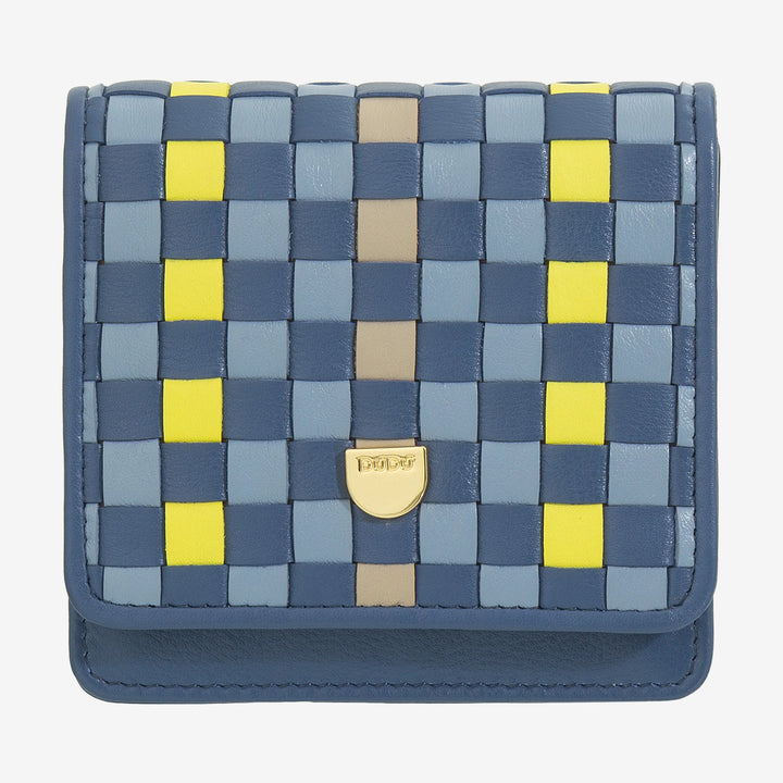 DUDU Portafoglio Piccolo Donna Pelle Intrecciata – Elegante e Compatto con Scomparti per Carte, Tessere, Banconote e Monete – Design Raffinato
