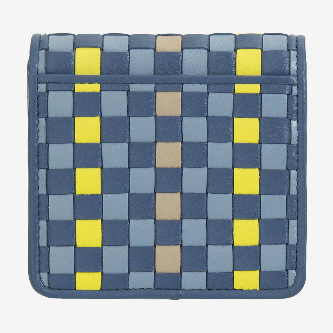 DUDU Portafoglio Piccolo Donna Pelle Intrecciata – Elegante e Compatto con Scomparti per Carte, Tessere, Banconote e Monete – Design Raffinato