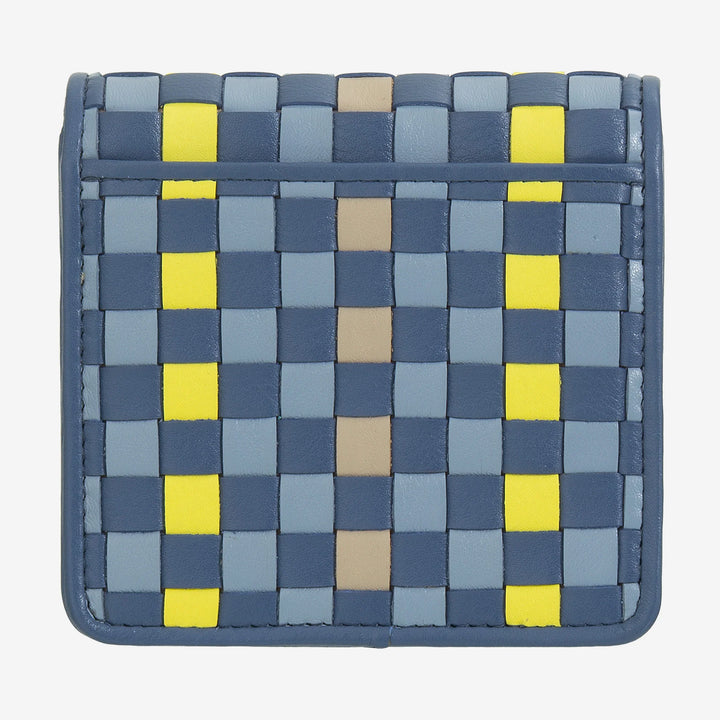 DUDU Portafoglio Piccolo Donna Pelle Intrecciata – Elegante e Compatto con Scomparti per Carte, Tessere, Banconote e Monete – Design Raffinato