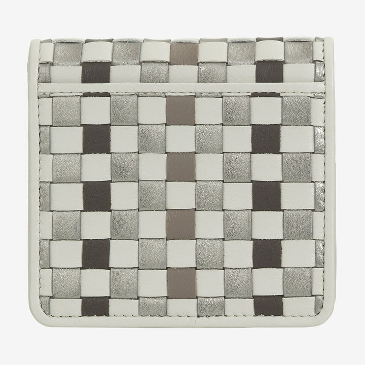 DUDU Portafoglio Piccolo Donna Pelle Intrecciata – Elegante e Compatto con Scomparti per Carte, Tessere, Banconote e Monete – Design Raffinato