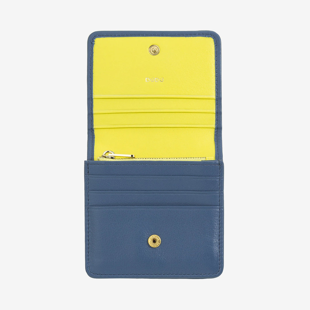DUDU Portafoglio Piccolo Donna Pelle Intrecciata – Elegante e Compatto con Scomparti per Carte, Tessere, Banconote e Monete – Design Raffinato