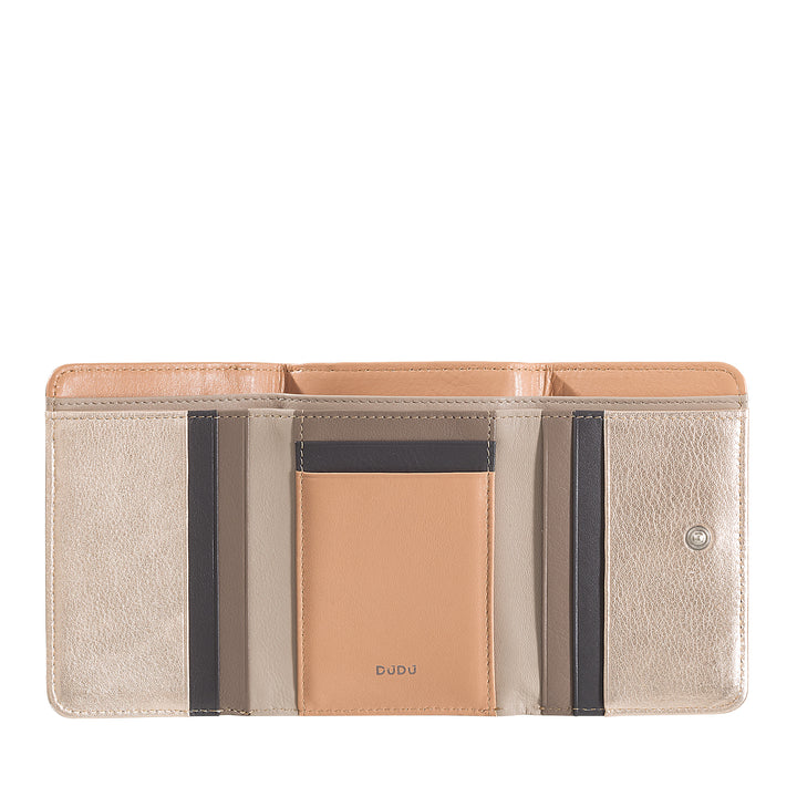 DUDU Portafoglio donna piccolo RFID in pelle multicolore Colorful