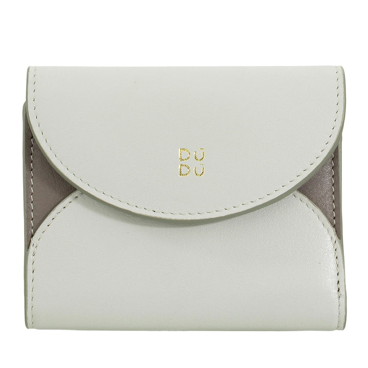 DUDU Portafoglio Donna Piccolo in Pelle Compatto con Porta Carte e Portamonete – Portafogli Donna Vera Pelle Elegante e Capiente