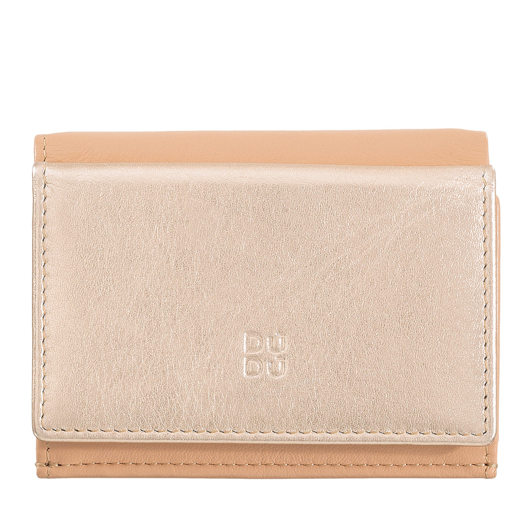 DUDU Portafoglio Uomo Piccolo in Pelle, Portafogli Donna, Design Compatto con Portamonete Porta Banconote e Carte