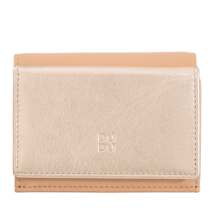 DUDU Portafoglio Uomo Piccolo in Pelle, Portafogli Donna, Design Compatto con Portamonete Porta Banconote e Carte