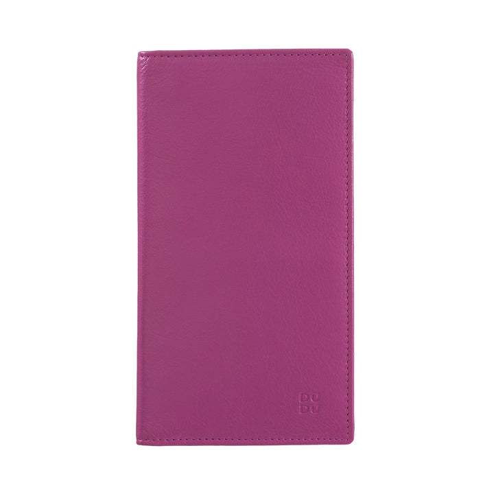 DUDU Portafoglio Donna Anti RFID in Pelle Colorato Grande con 16 Tasche Porta Carte di credito Tessere
