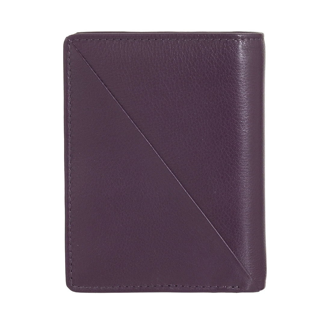 DUDU Portafoglio Donna Piccolo di Pelle Colorata Porta Carte e Tessere con Portamonete Zip e Bottone