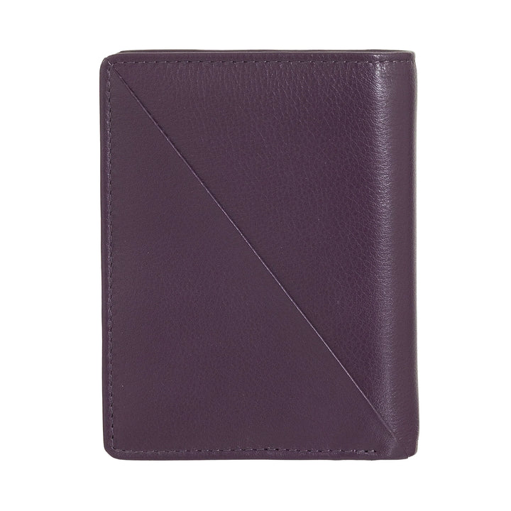 DUDU Portafoglio Donna Piccolo di Pelle Colorata Porta Carte e Tessere con Portamonete Zip e Bottone