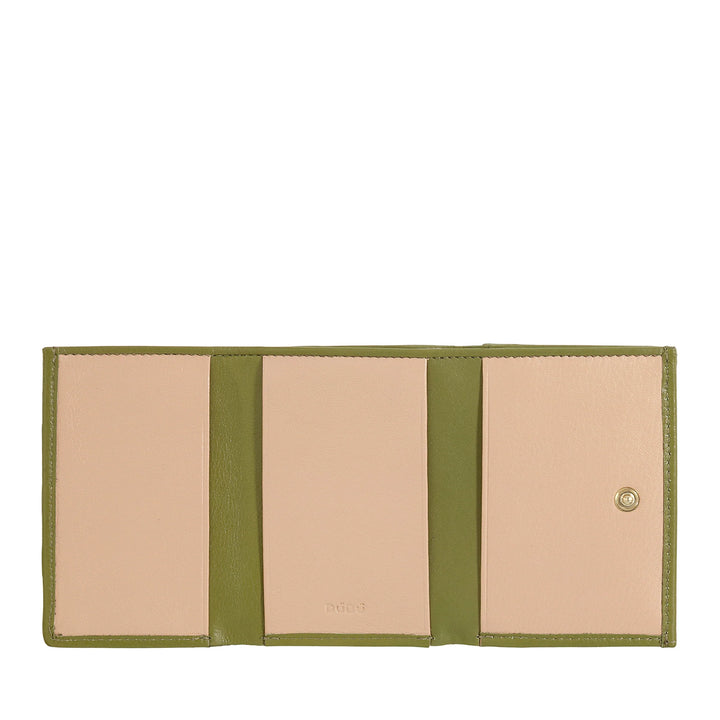 DUDU Portafoglio Piccolo Donna Intrecciato in Pelle con Portamonete - Portafogli in Pelle Intrecciata Porta Carte Compatto Elegante