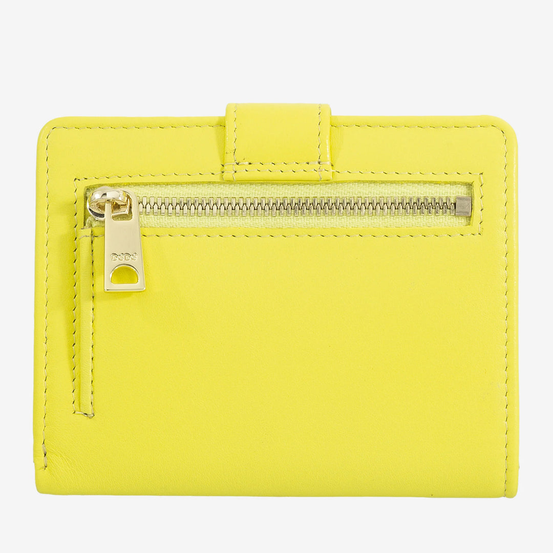 DUDU Portafoglio Donna in Pelle Vera Piccolo Portacarte in Pelle RFID con Cerniera Portamonete Banconote, Chiusura Esterna