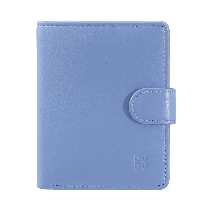 DUDU Portafoglio Donna in Pelle Vera Piccolo Portacarte in Pelle RFID con Cerniera Portamonete Banconote, Chiusura Esterna