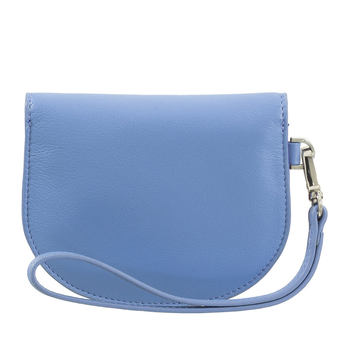 DUDU Portafoglio da Polso Donna in Pelle, Portafoglio Piccolo Colorato Portamonete Banconote Tessere con Laccetto