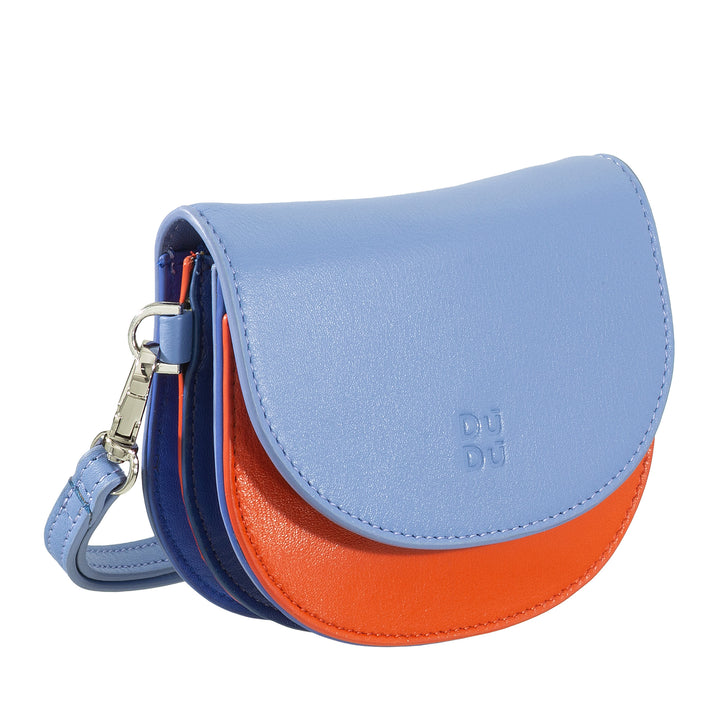 DUDU Portafoglio da Polso Donna in Pelle, Portafoglio Piccolo Colorato Portamonete Banconote Tessere con Laccetto
