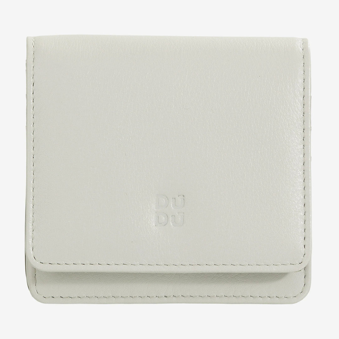 DUDU Portafoglio Donna Piccolo in Pelle Schermato RFID Colorato Ultra Compatto con Zip Interna e 8 Porta Carte Tessere