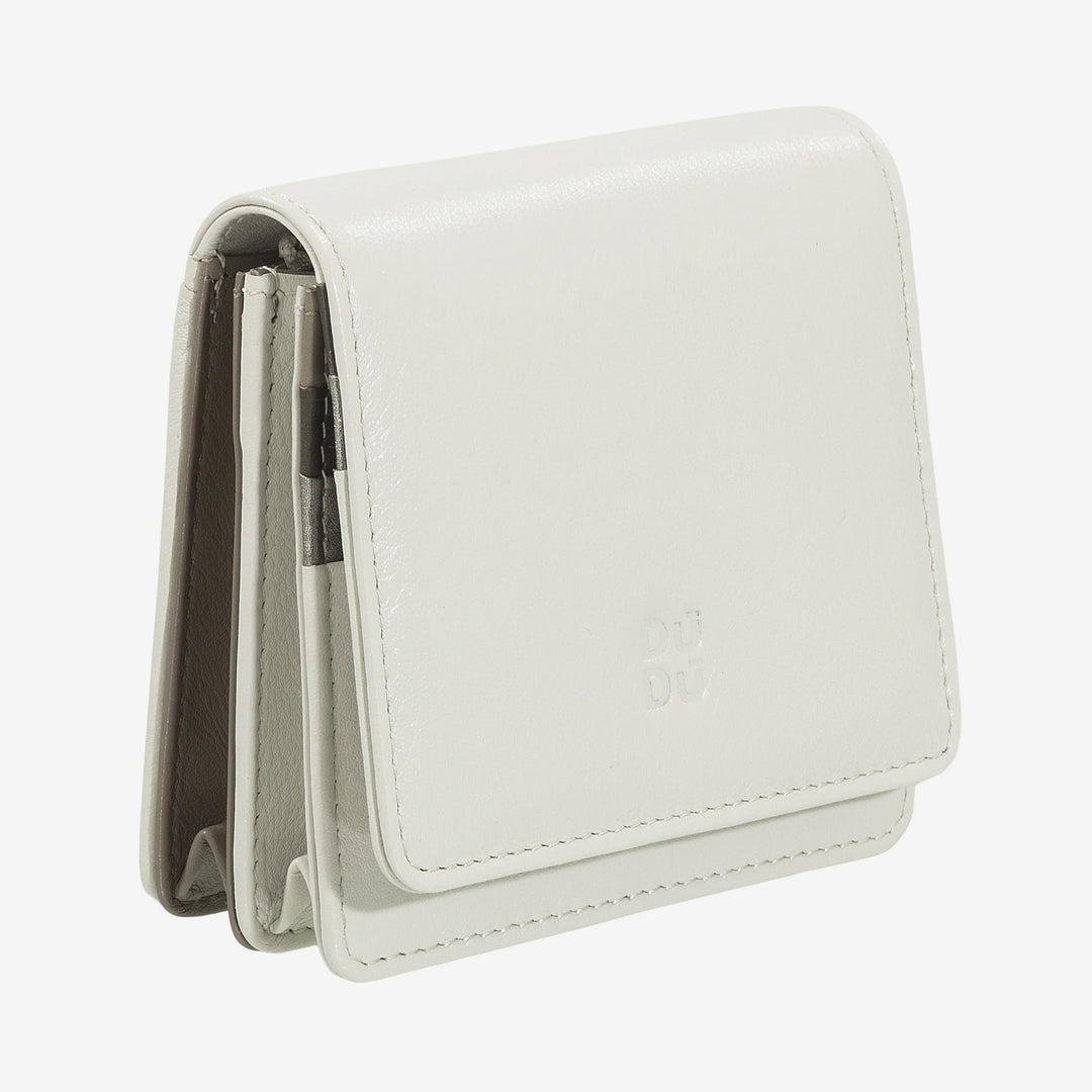 DUDU Portafoglio Donna Piccolo in Pelle Schermato RFID Colorato Ultra Compatto con Zip Interna e 8 Porta Carte Tessere