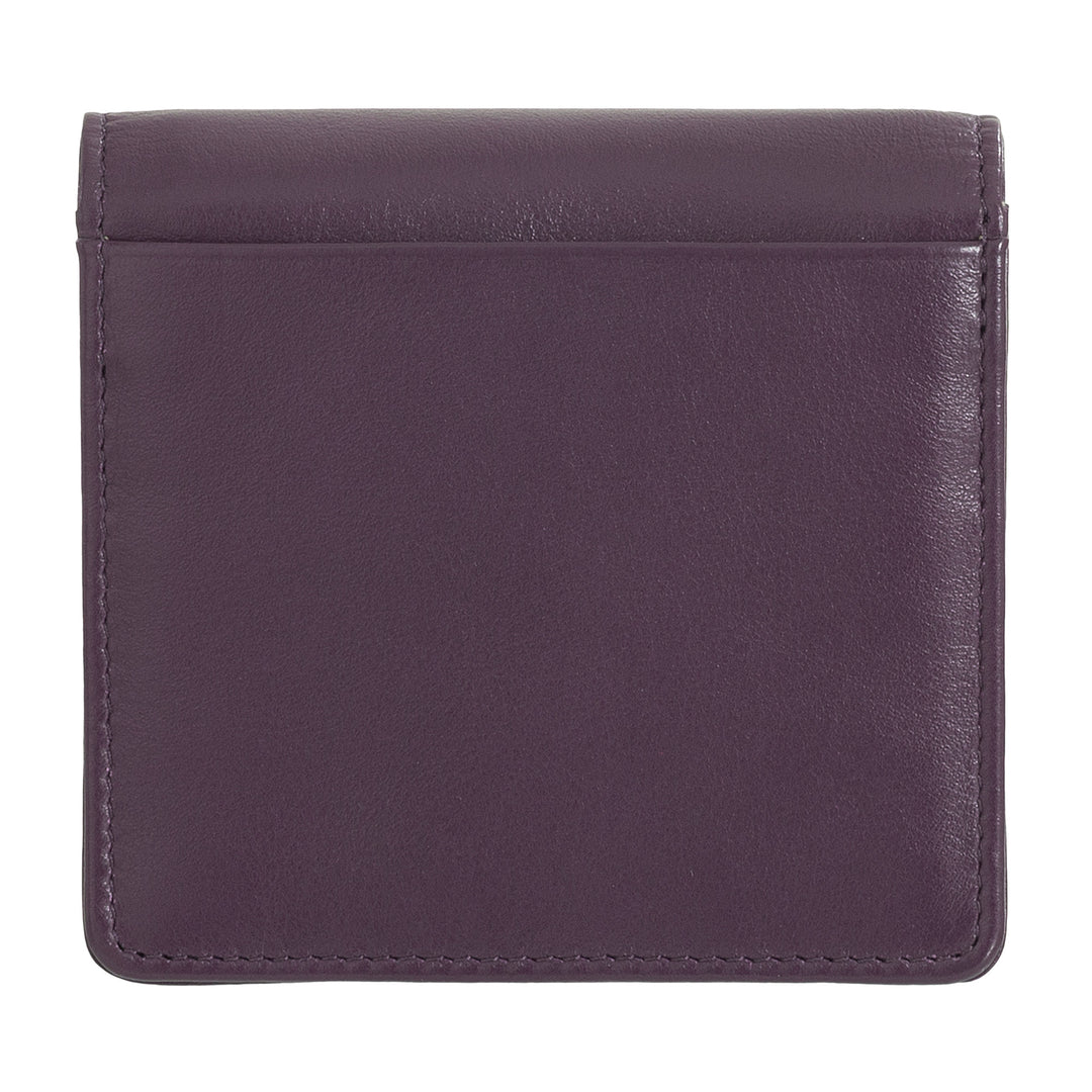 DUDU Portafoglio Donna Piccolo in Pelle Schermato RFID Colorato Ultra Compatto con Zip Interna e 8 Porta Carte Tessere