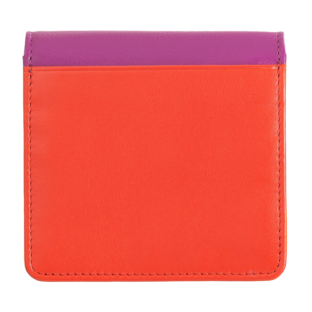 DUDU Portafoglio Donna Piccolo in Pelle Schermato RFID Colorato Ultra Compatto con Zip Interna e 8 Porta Carte Tessere