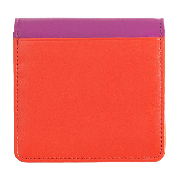 DUDU Portafoglio Donna Piccolo in Pelle Schermato RFID Colorato Ultra Compatto con Zip Interna e 8 Porta Carte Tessere