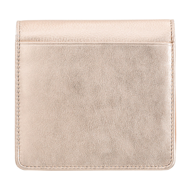 DUDU Portafoglio Donna Piccolo in Pelle Schermato RFID Colorato Ultra Compatto con Zip Interna e 8 Porta Carte Tessere