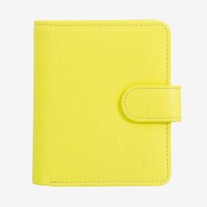 DUDU Portafoglio Piccolo Donna in Pelle con Portamonete a Cerniera, Portafoglio Compatto da Borsetta con Chiusura a Bottone, Porta Banconote, Porta Carte e Protezione RFID