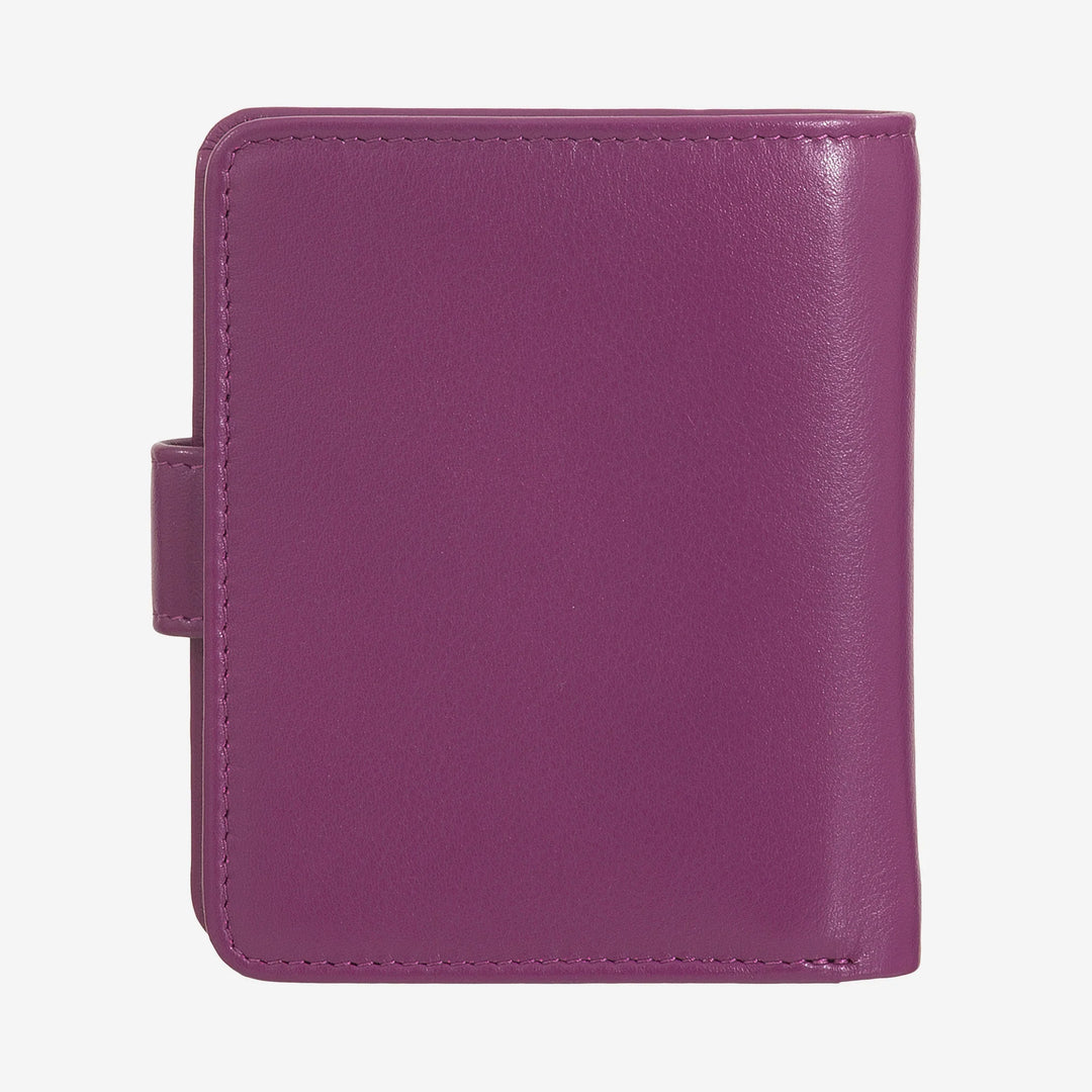 DUDU Portafoglio Piccolo Donna in Pelle con Portamonete a Cerniera, Portafoglio Compatto da Borsetta con Chiusura a Bottone, Porta Banconote, Porta Carte e Protezione RFID