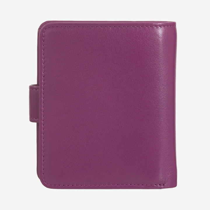 DUDU Portafoglio Piccolo Donna in Pelle con Portamonete a Cerniera, Portafoglio Compatto da Borsetta con Chiusura a Bottone, Porta Banconote, Porta Carte e Protezione RFID