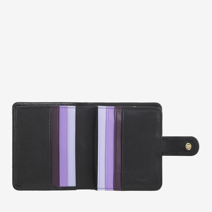 DUDU Portafoglio Piccolo Donna in Pelle con Portamonete a Cerniera, Portafoglio Compatto da Borsetta con Chiusura a Bottone, Porta Banconote, Porta Carte e Protezione RFID