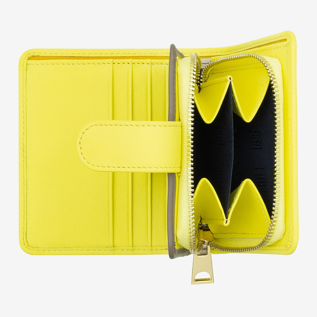 DUDU Portafoglio Piccolo Donna in Pelle con Portamonete a Cerniera, Portafoglio Compatto da Borsetta con Chiusura a Bottone, Porta Banconote, Porta Carte e Protezione RFID