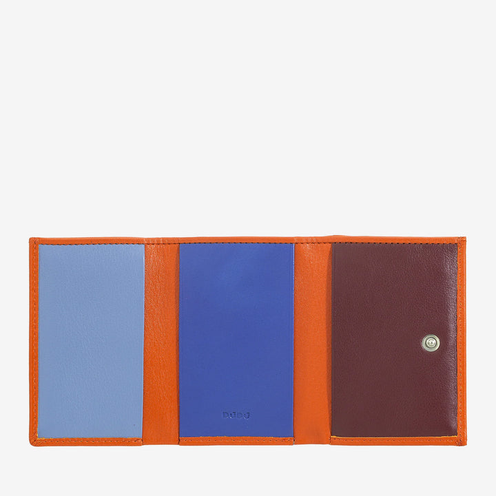 DUDU Portafoglio Uomo Piccolo in Pelle, Portafogli Donna, Design Compatto con Portamonete Porta Banconote e Carte