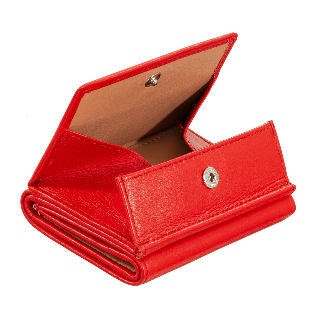 DUDU Portafoglio Uomo Piccolo in Pelle, Portafogli Donna, Design Compatto con Portamonete Porta Banconote e Carte