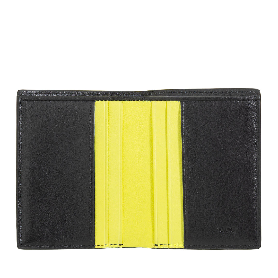 DUDU Portafoglio Piccolo Uomo Donna in Pelle – Portafoglio Tascabile Compatto e Minimal, Elegante con Scomparti per Carte e Banconote