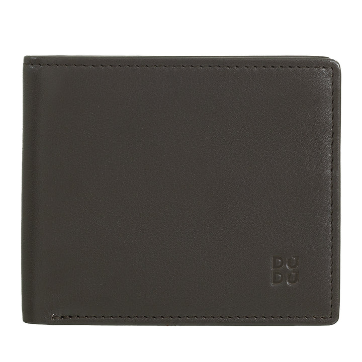 DUDU Kleine RFID-Herrenbrieftasche aus mehrfarbigem Leder mit Kartenhalter