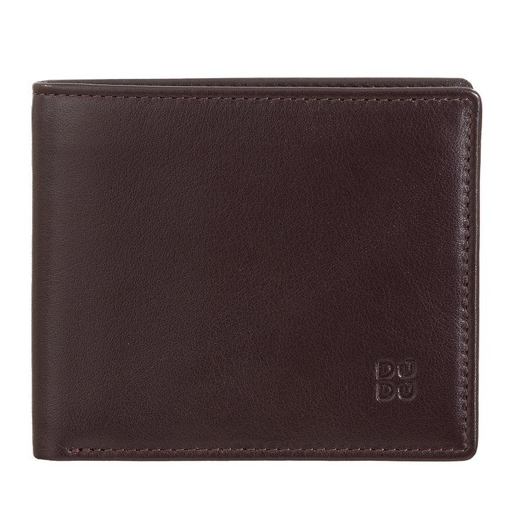 DUDU Kleine RFID-Herrenbrieftasche aus mehrfarbigem Leder mit Kartenhalter