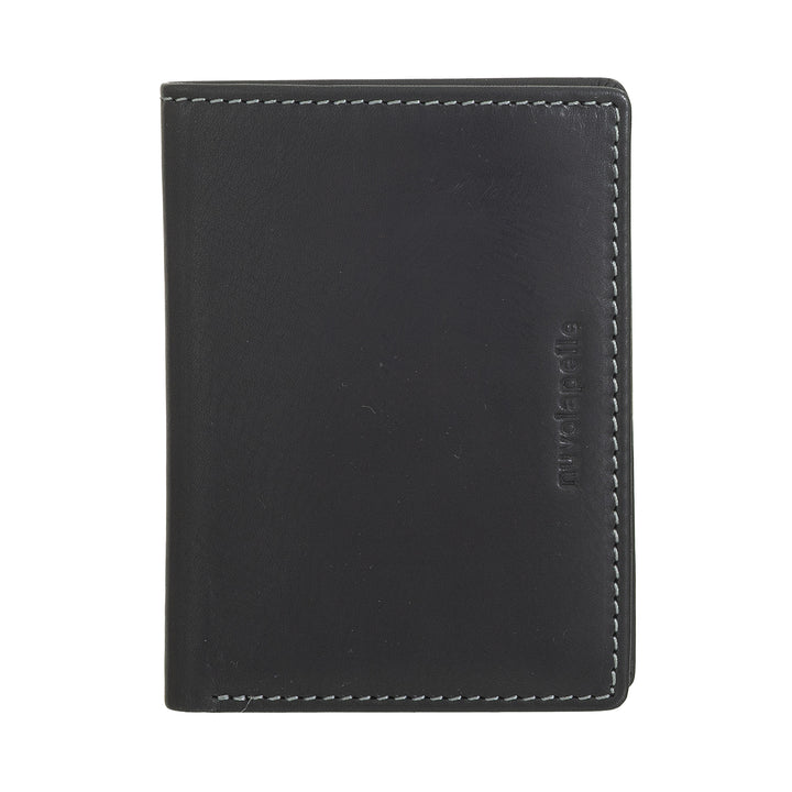 Nuvola Pelle Portafoglio Piccolo da Uomo in Pelle – Compatto ed Elegante Portacarte, Tasche per Documenti e Banconote, Design Slim Tascabile