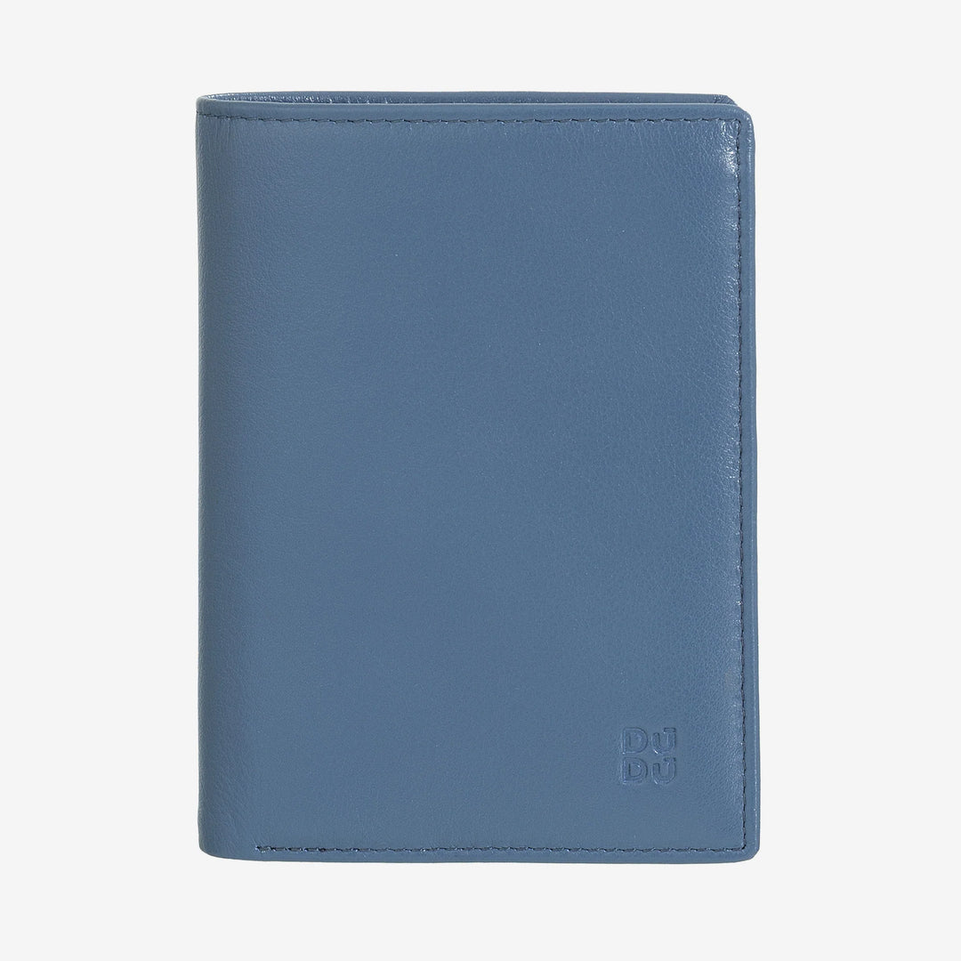 DUDU Portafoglio da uomo a libro RFID in pelle multicolore con lampo