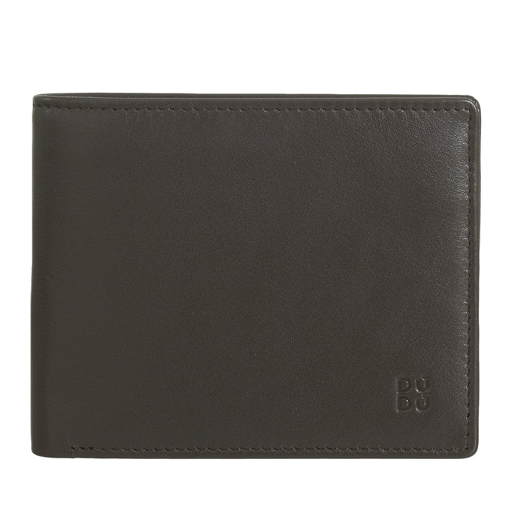 DUDU Portafoglio uomo RFID in pelle Nappa colorato con portamonete e porta carte