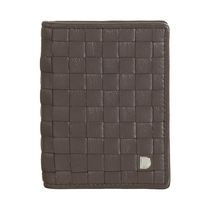 DUDU Portafoglio Piccolo Uomo in Pelle Intrecciata – Elegante e Sottile, Portafoglio Slim Porta Carte Tessere, Banconote e Documenti