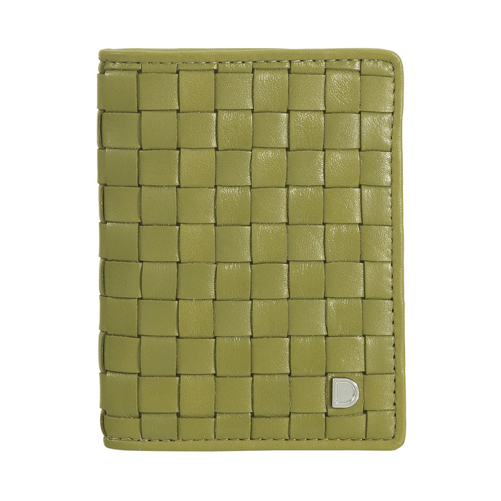 DUDU Portafoglio Piccolo Uomo in Pelle Intrecciata – Elegante e Sottile, Portafoglio Slim Porta Carte Tessere, Banconote e Documenti