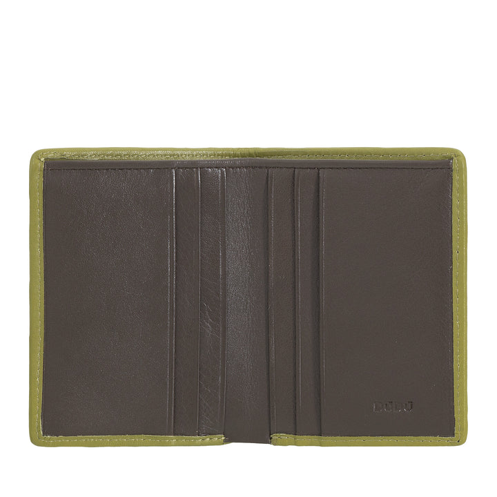 DUDU Portafoglio Piccolo Uomo in Pelle Intrecciata – Elegante e Sottile, Portafoglio Slim Porta Carte Tessere, Banconote e Documenti