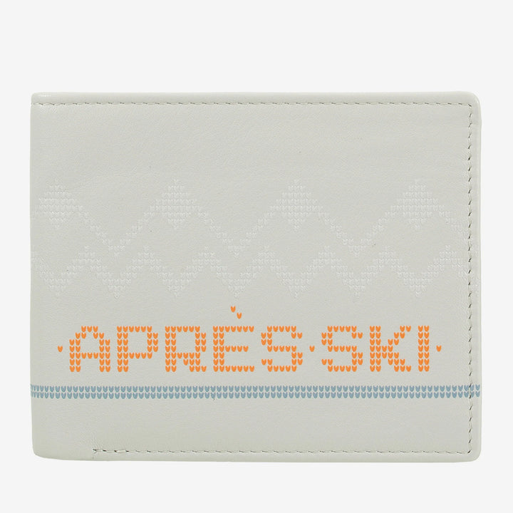 DUDU Portafoglio Uomo in Pelle Piccolo Apres Ski – Portamonete Compatto, Porta Carte e Banconote, Design Invernale