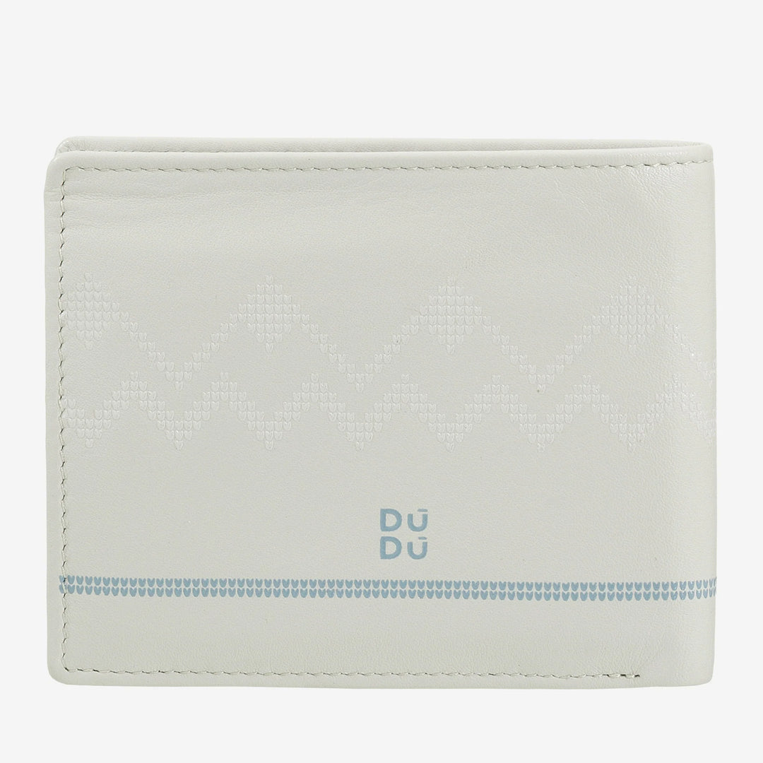 DUDU Portafoglio Uomo in Pelle Piccolo Apres Ski – Portamonete Compatto, Porta Carte e Banconote, Design Invernale