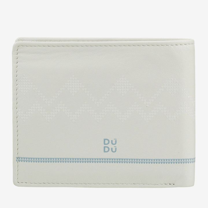 DUDU Portafoglio Uomo in Pelle Piccolo Apres Ski – Portamonete Compatto, Porta Carte e Banconote, Design Invernale